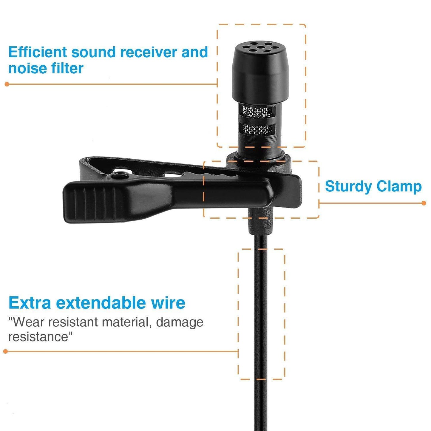 Dynamic Lapel Collar USB Omnidirectional Mic