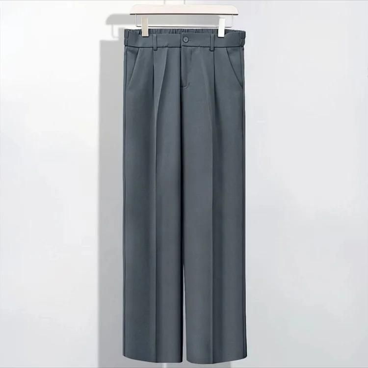 Men's Polyester Grey Dry Stretchable Casual Trouser