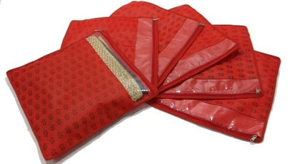 Saree Cover - Printed Non Woven Saree Organizers (Pack of 6)